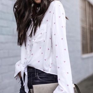 Anthropologie Rails Heart On My Sleeve Button Up